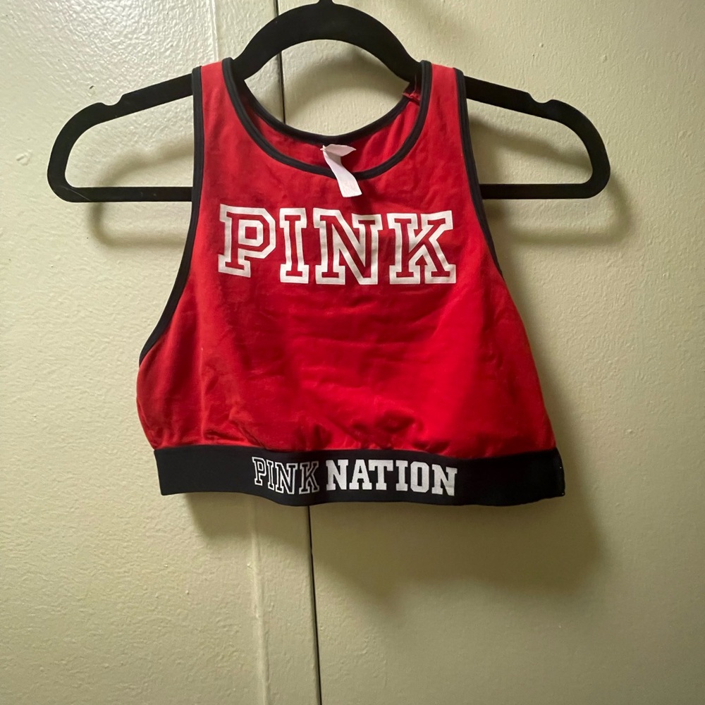 Red victory secret sports bra